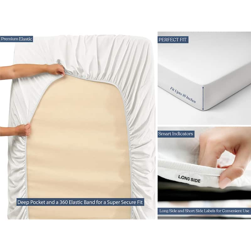 Delara GOTS Certified 100% Organic Cotton Bedding Bundle, Long Staple Cotton, Ultra Soft, Moisture-Wicking, Smooth & Breathable