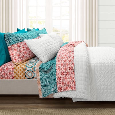Lush Decor Bohemian Stripe Soft 6 Piece Sheet Set