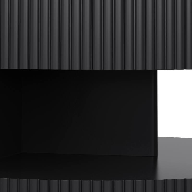 Round Center Table Decorative Table Black Modern Coffee Table