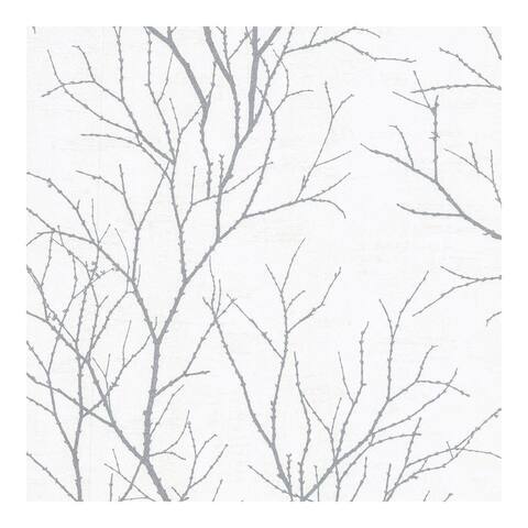 Zola Grey Tree Branch Wallpaper - 20.5 x 396 x 0.025