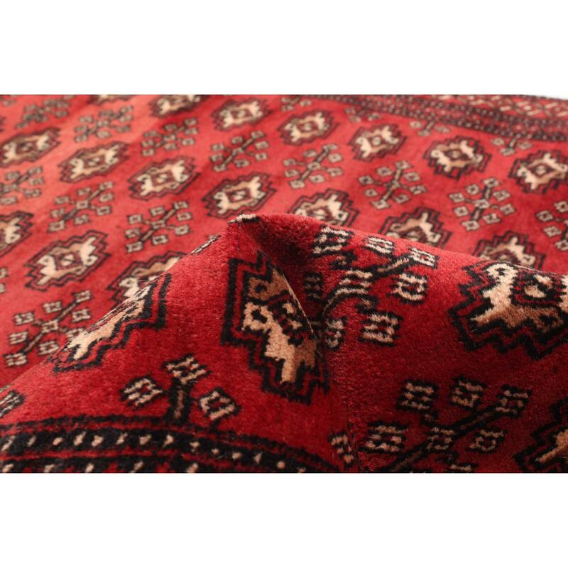 ECARPETGALLERY Hand-knotted Baluch Red Wool Rug - 3'3 x 6'7