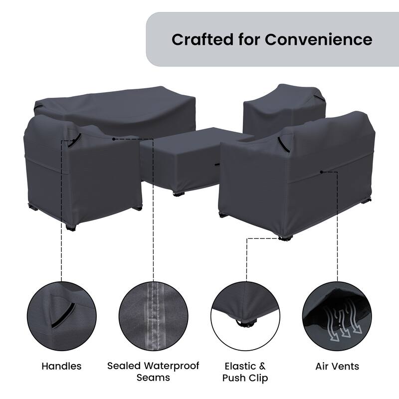 Forever Patio Outdoor Seating Group 5 piece Furniture Cover - 32 x 76 x 26
