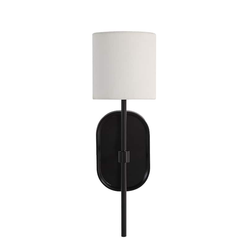 Fico 17.5" Height Wall Sconce, Black - 5.5 x 17.5 x 7.125