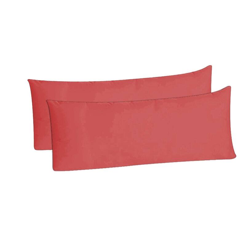 White Turkish Cotton and Microfiber Body Pillowcases (Set of 2)