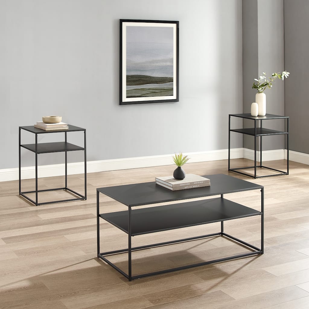 Crosley Braxton 3Pc Coffee Table Set