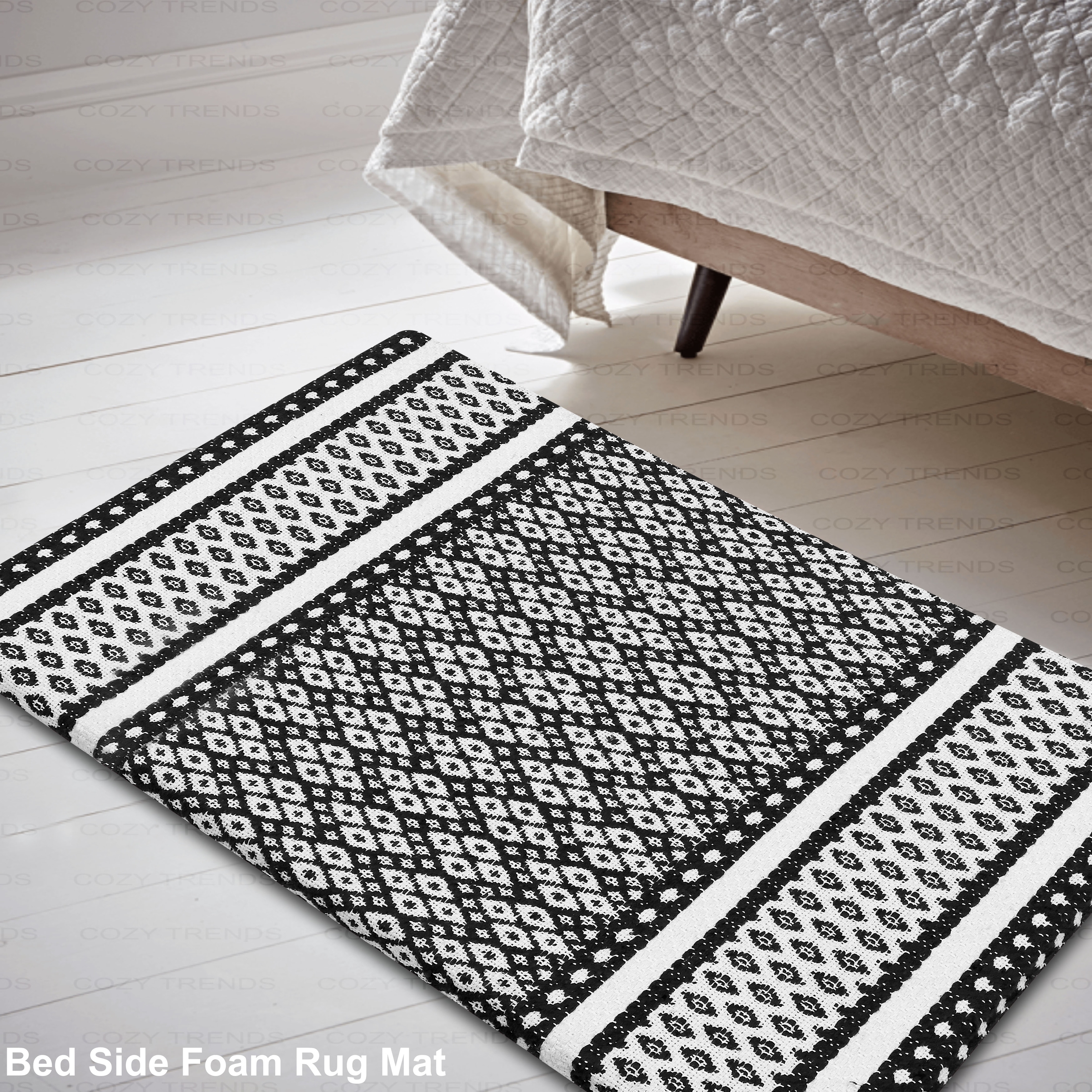 Basketweave Bathroom Mat - 39 x 26 Brown Waterproof Non-Slip Quick Dry Rug,  Non-Absorbent Dirt Resistant Perfect for Kitchen, Bathroom and Restroom -  Dundee Deco