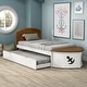 preview thumbnail 1 of 5, Furniture of America Trunite Nautical 2-Piece Twin-size Wood Captain Platform Bed with Trundle Set White