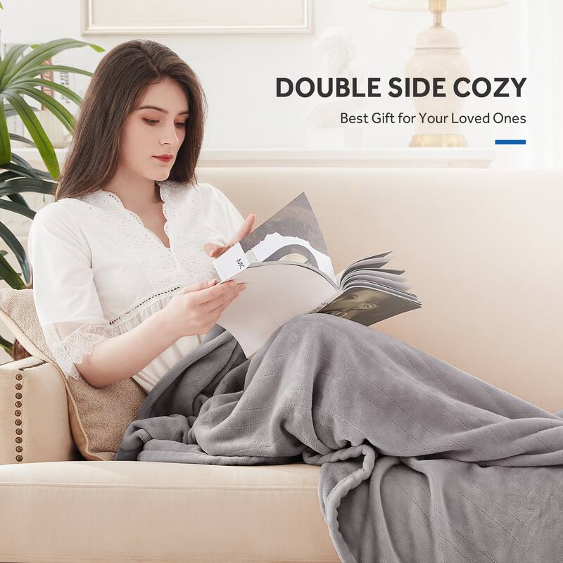 Heated Blanket Electric Throw Fast Heating Ultra Soft Warm Flannel