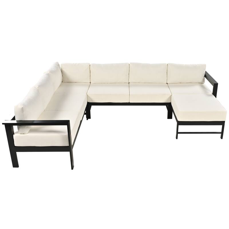 U-shaped Multi-Person Outdoor Sofa Set for Gardens Backyards & Balconies