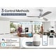 preview thumbnail 23 of 97, Sofucor 48/52 Inch Wood Ceiling Fan with Light and Remote/Smart App Voice Control, Dimmable Lights Included