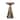 Modern Cone-Shaped Mango Wood Accent Table with Patchwork Tile Pattern in Natural Stained Finish