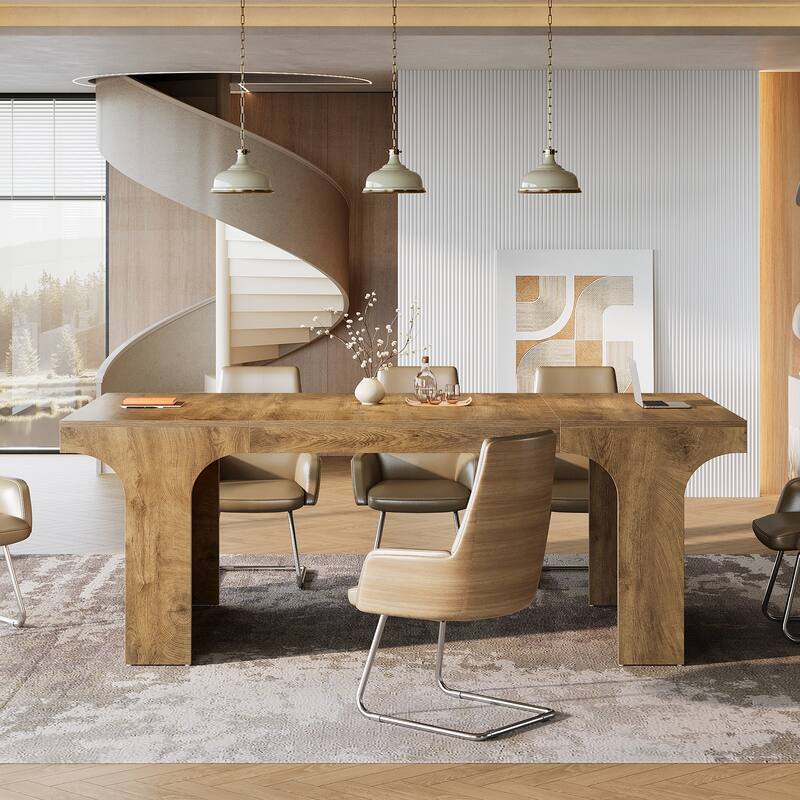 Large Executive Conference Table, Office Meeting Table, Boardroom Computer Writing Desk Workstation Accent Table