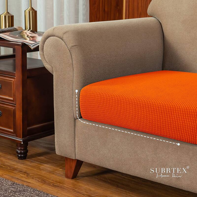 Subrtex Plaid Stretch Sofa Cushion Cover