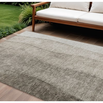 HomeRoots Ombre Transitional Rectangle Outdoor Rug