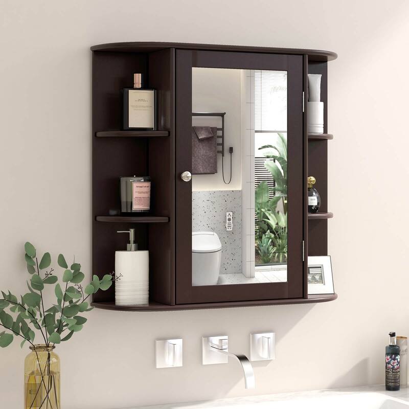 Costway Multipurpose Wall Surface Bathroom Storage Medicine Cabinet