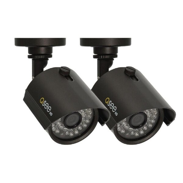 Q-See 2 Pack Add-On HD 720p Bullet Security Cameras - Black