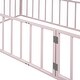 preview thumbnail 9 of 8, Twin Size Metal Floor Bed Frame with Circular Fence and Door for Creative and Safe Children's Spaces