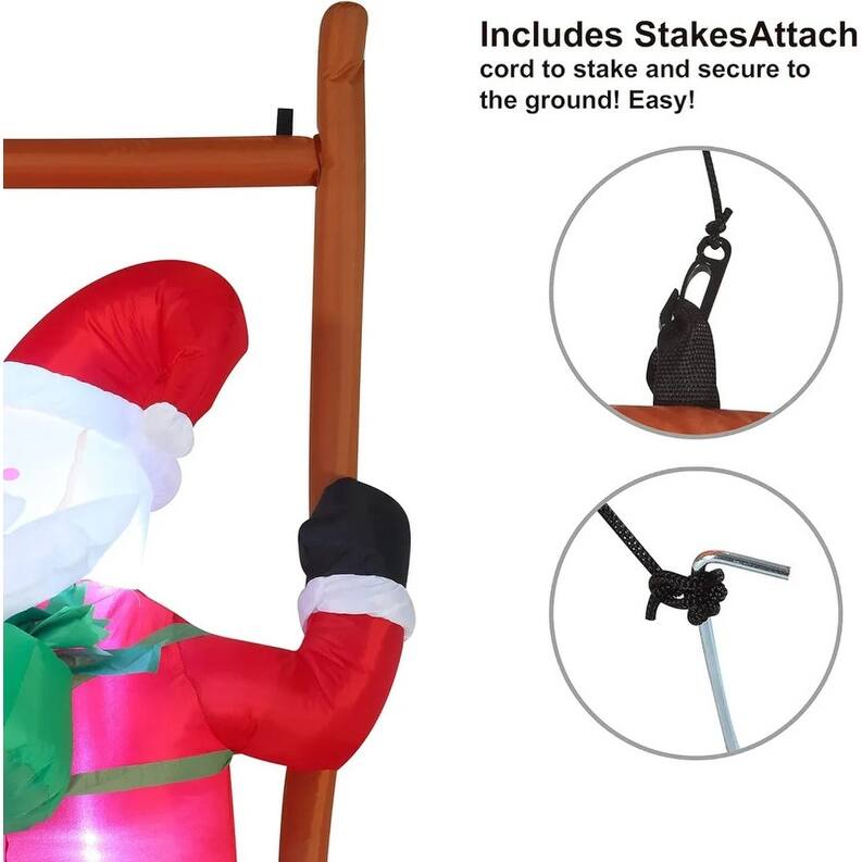 Festive Climbing Santa Inflatable