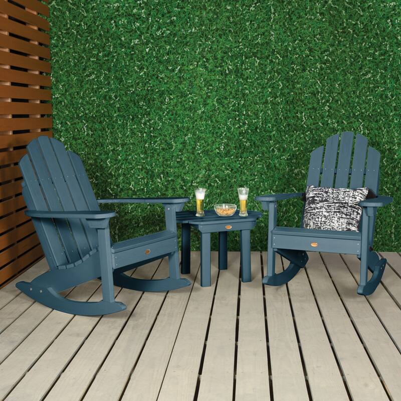 HIGHWOOD Adirondack Rocking Chair Set with Side Table
