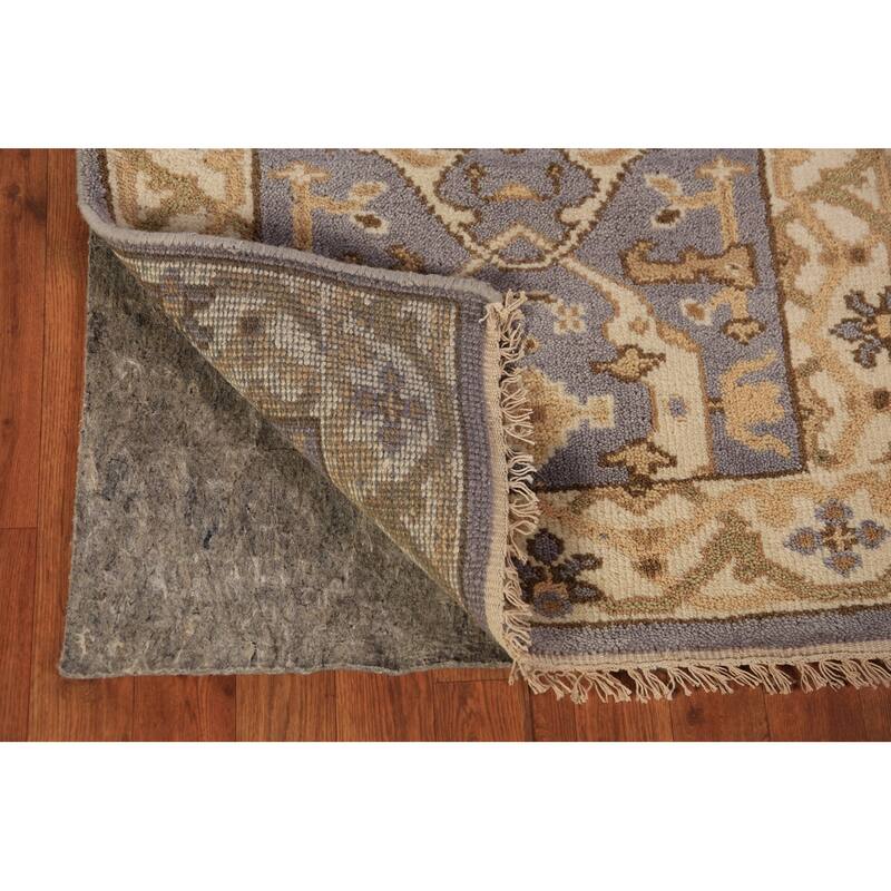 All-Over Oushak Indian Runner Rug Hand-Knotted Wool Carpet - 2'8"x 8'0"