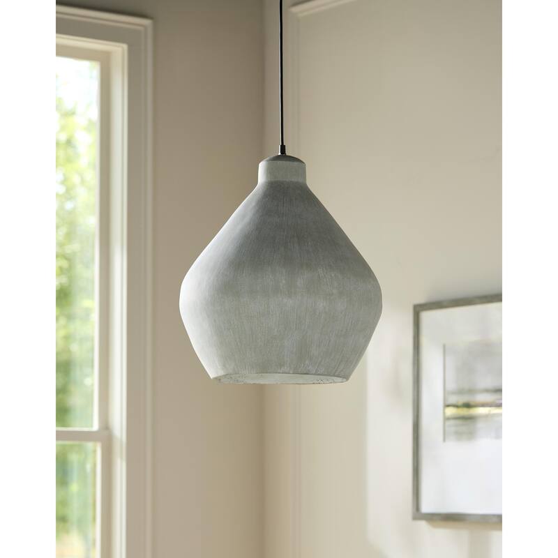 Livabliss Tokarahi Traditional Pendant - 16"L x 16"W x 18"H - Gray