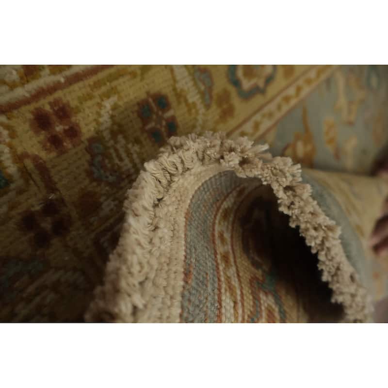 Hand Knotted Oriental 100% Wool Carpet Traditional Floral Navy Blue & Blues Ziegler Area Rug - 3' 3'' X 2' 0''