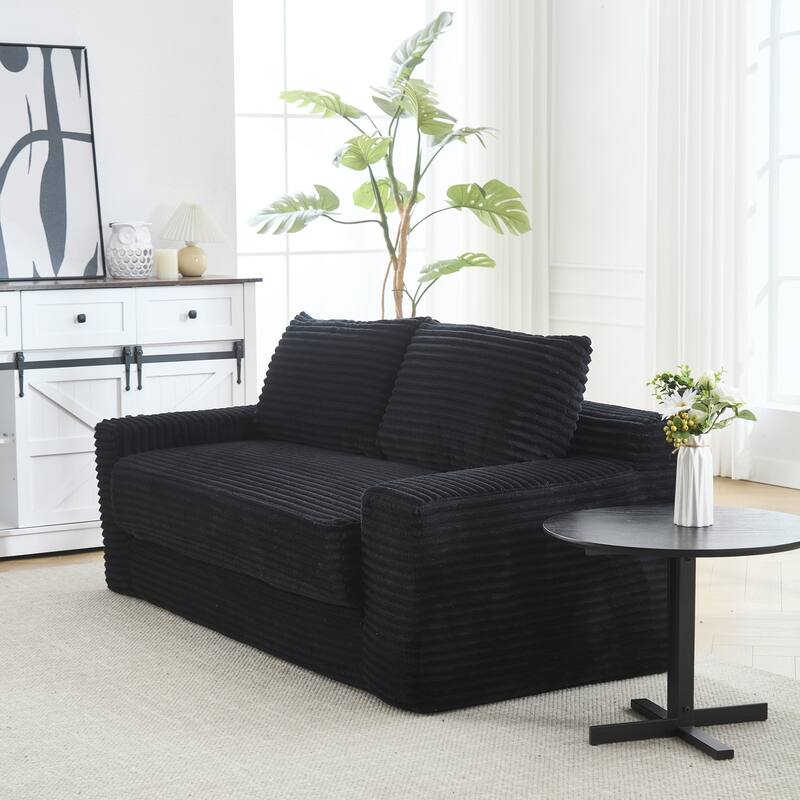 Sofa 70-in Casual Black 2 -seater Loveseat - 8' x 10'