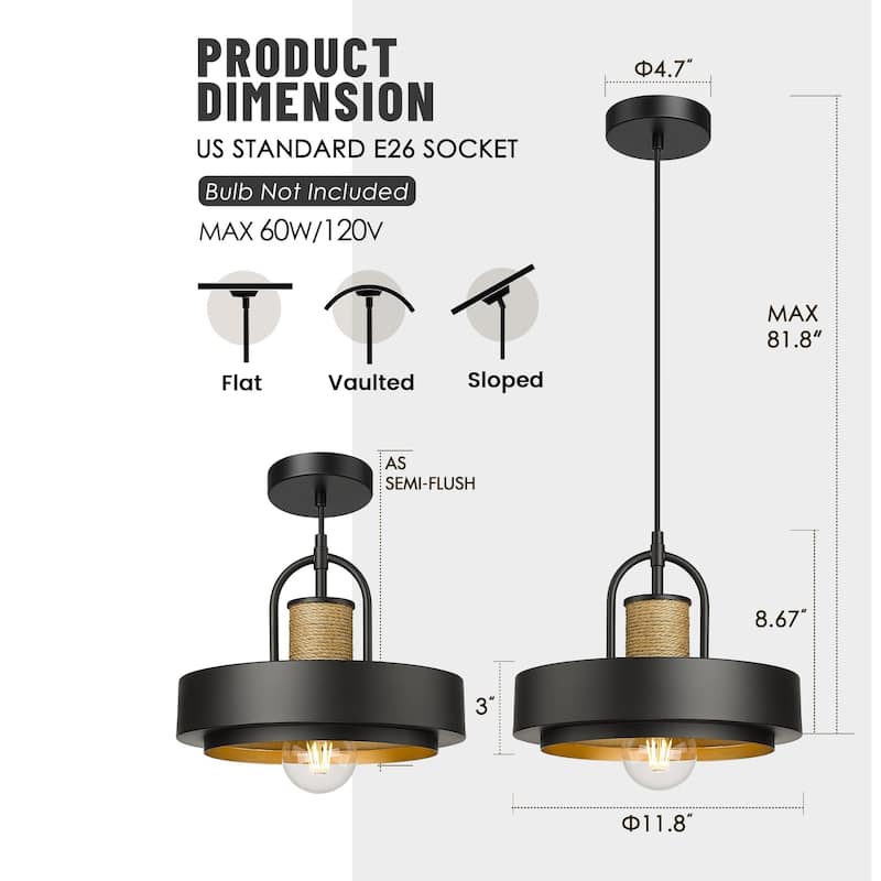 1-Light Barn Pendant Light