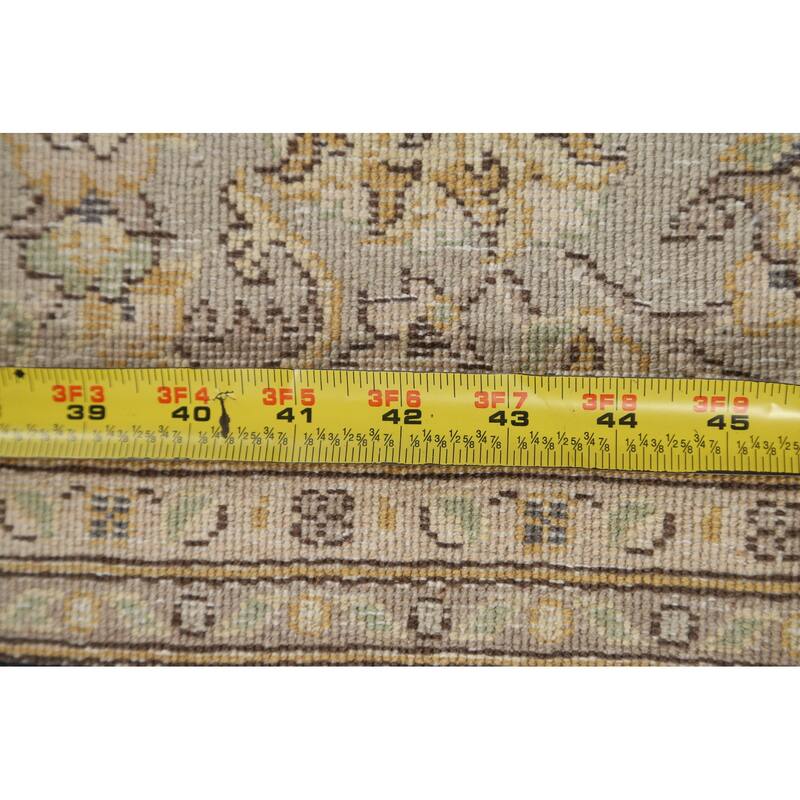 Wool/ Silk Floral Oriental Tabriz Vegetable Dye Area Rug Hand-knotted - 6'1" x 9'1"