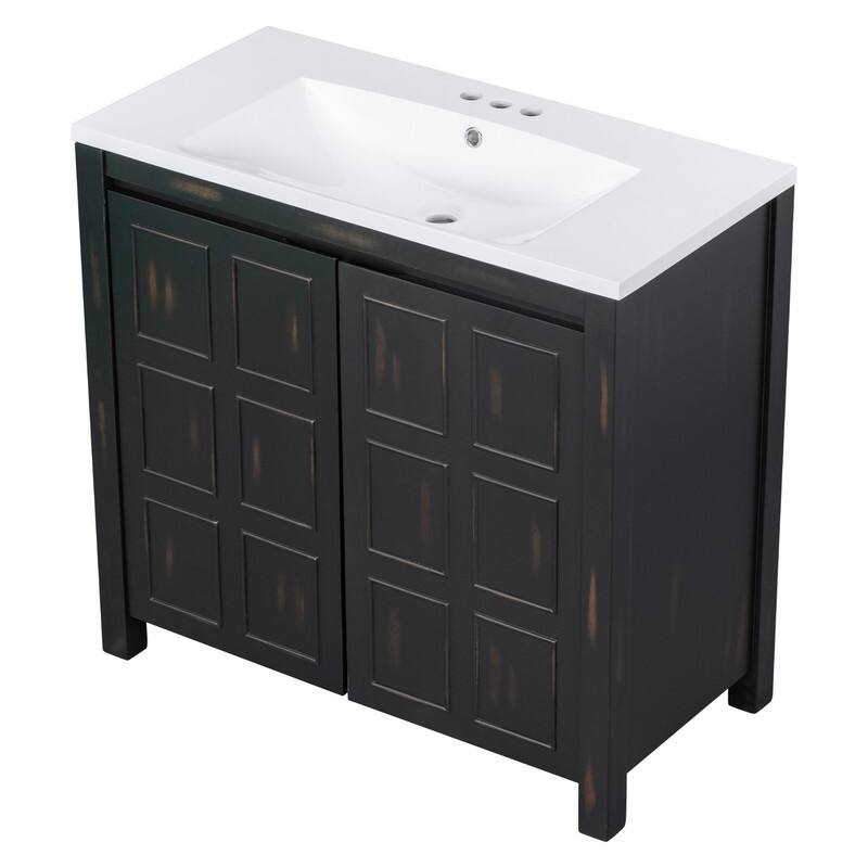 24''/36" Bathroom Vanity Organizer with Sink,Combo Cabinet Set，Bathroom Storage Cabinet