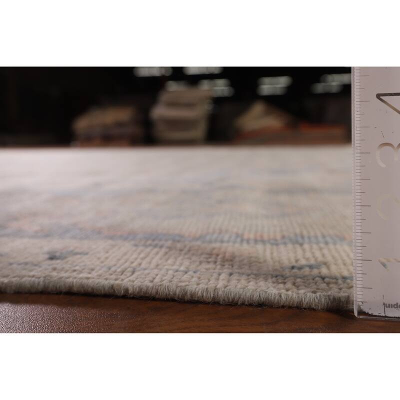 Vegetable Dye Oushak Turkish Rug Handmade Wool Carpet - 8'4" x 11'11"