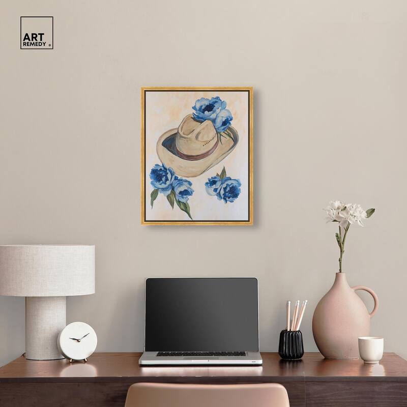 Brimming Blues I Canvas by Art Remedy