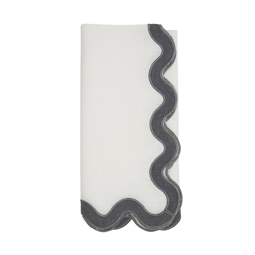 Linen Soft Hue Scallop Napkin (Set of 4) - 20"x20"