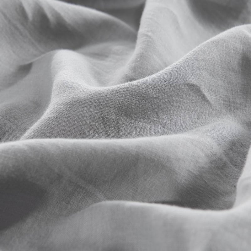 WHOLINENS Stone Washed Linen Duvet Cover Set Bow Tie Closure