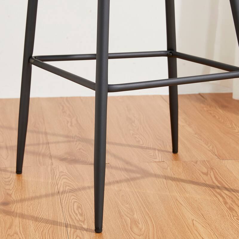 Glitzhome Set of 2 41"H Modern Tapered Leg Short or Bar Stools Pub Chair