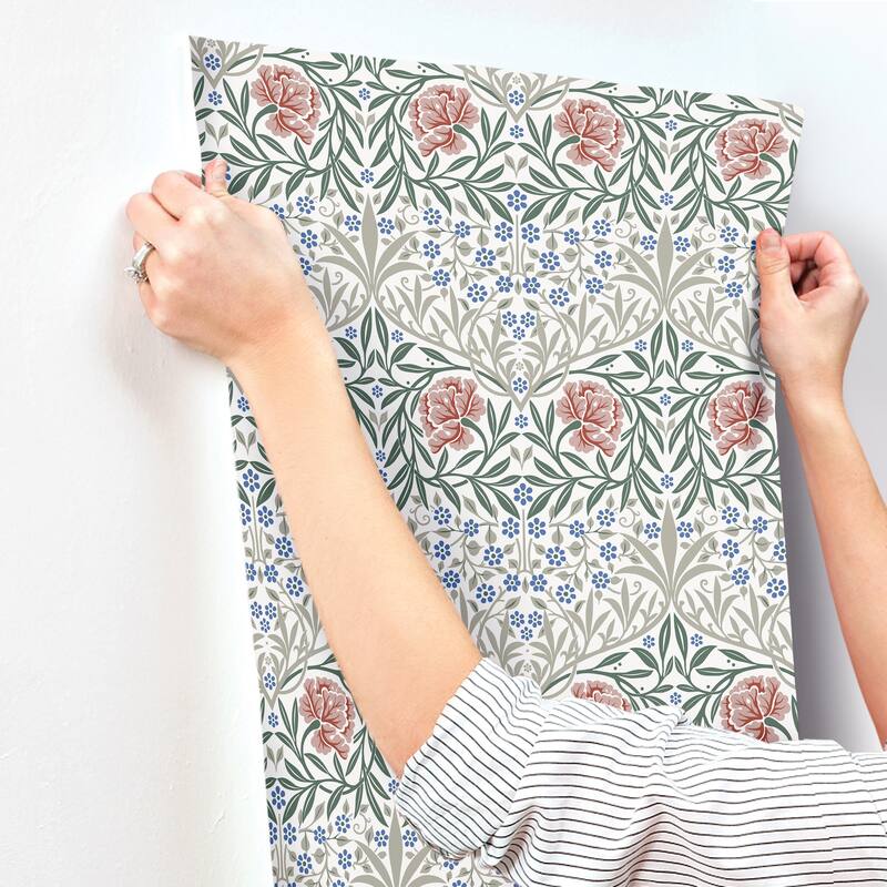 Oxford Union Pink Floral Vines Wallpaper