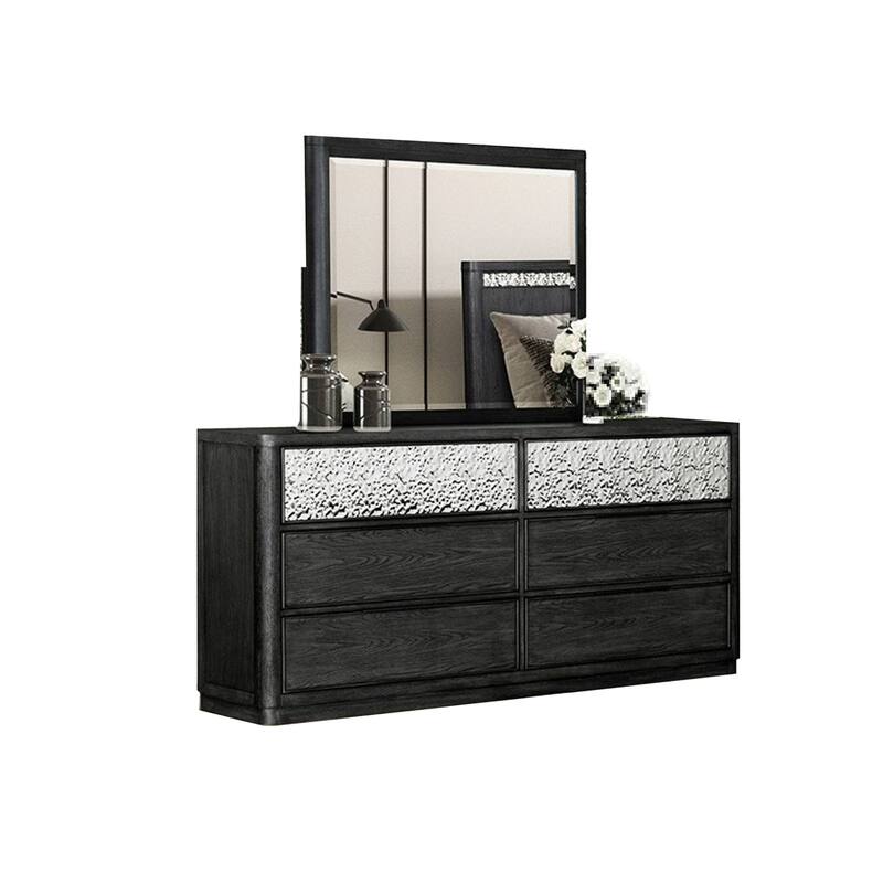 Zoko 4pc Queen Bedroom Set with USB Nightstand, Ash Gray Wood
