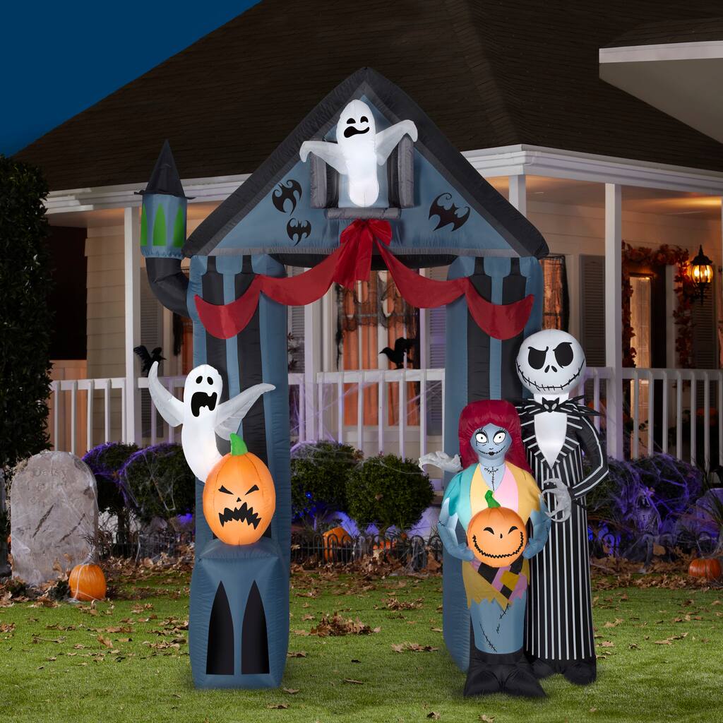 Gemmy Airblown Archway Nightmare Before Christmas Disney, 9 ft Tall, black