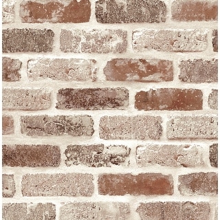 NextWall Washed Brick Peel and Stick Removable Wallpaper - 20.5 in. W x 18 ft. L