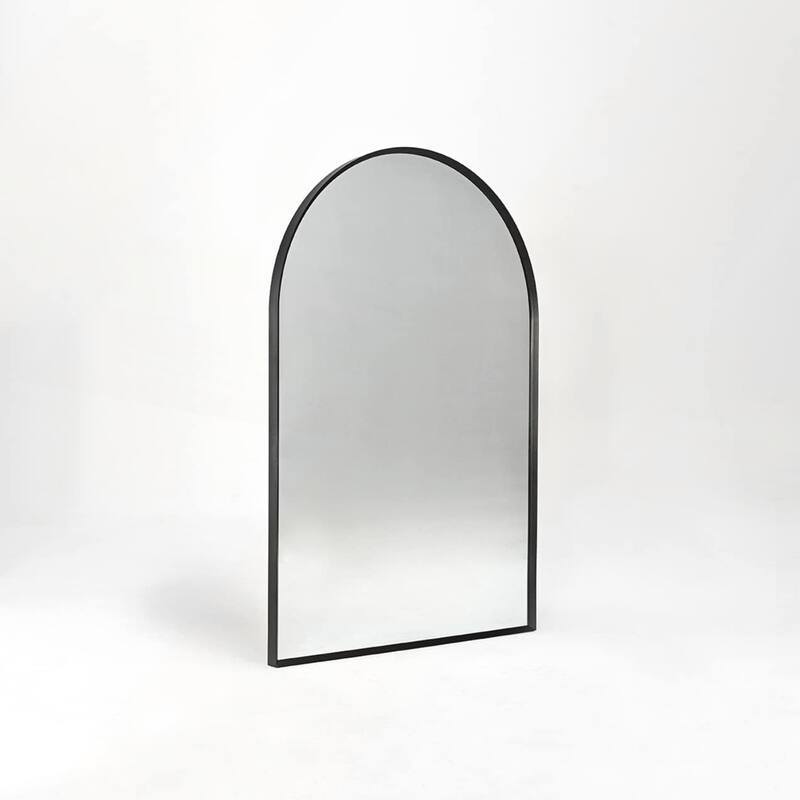 24x32 Inch Metal Framed Arched Bathrrom Mirror