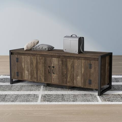 DH BASIC Industrial Reclaimed Oak 49" Storage Bench by Denhour