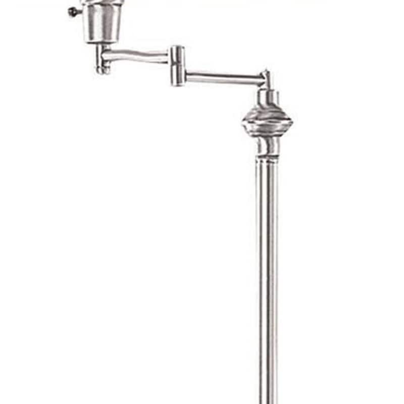 59" Metal Swing Arm Floor Lamp with Fabric Empire Shade - 22.75" x 16" x 59"