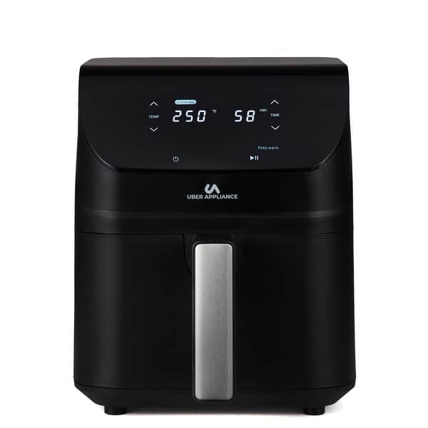 slide 2 of 25, Uber Appliance Air fryer XL Deluxe - 5Qt Digital Display - Ceramic Non stick Non Toxic - 5 Quart