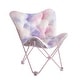preview thumbnail 6 of 8, Urban Shop Soft Folding Butterfly Chair With Holographic Trim Pink