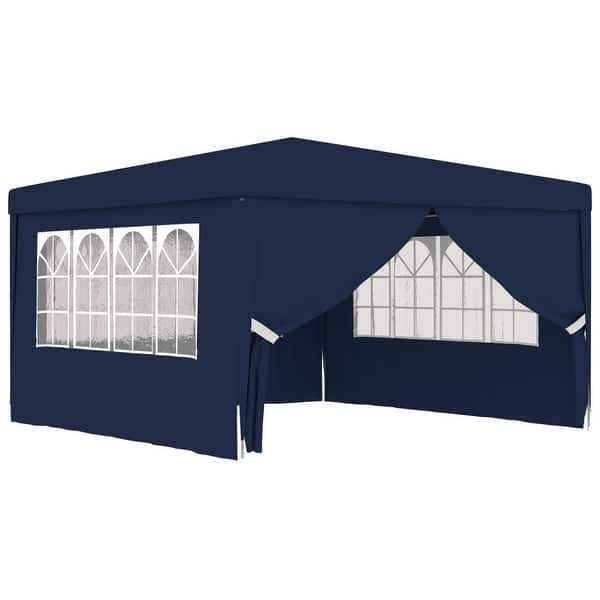 Garderobe Beheer fles vidaXL Professional Party Tent with Side Walls 13.1undefinedx13.1undefined  Blue 0.3 oz/ftundefined - Overstock - 31506950