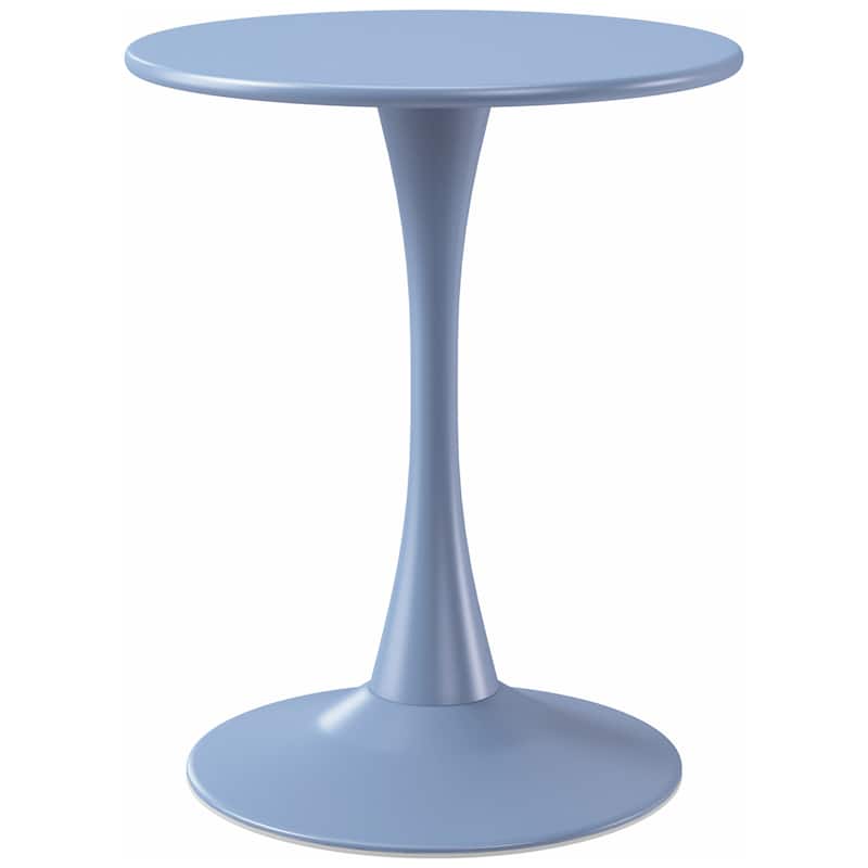 Frond and Form 23.5 Inch Outdoor Steel Dining Table - French Blue