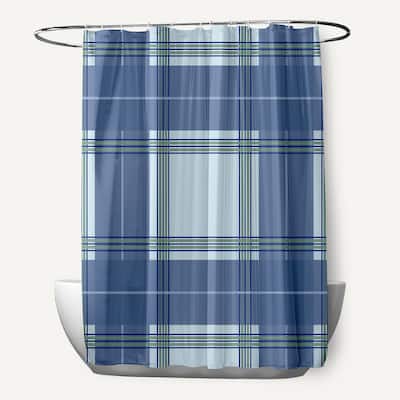 Large Plaid Pattern Shower Curtain