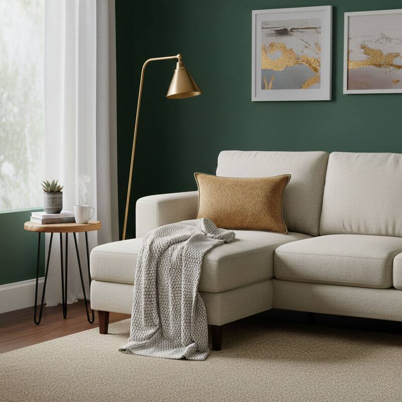 Textured Throw Pillow with Stitched Contrast Edge Set of 2