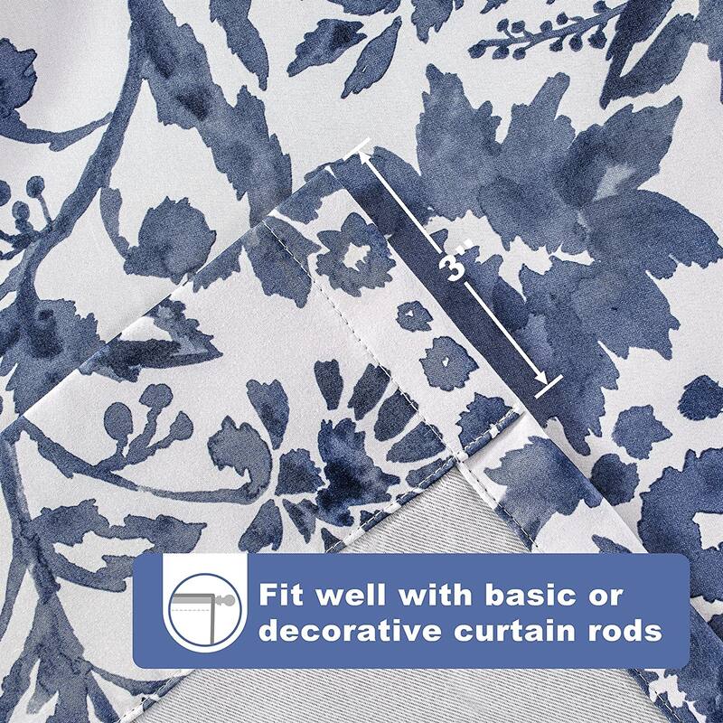 Porch & Den Ouzel Floral Watercolor Tie Up Single Curtain Panel