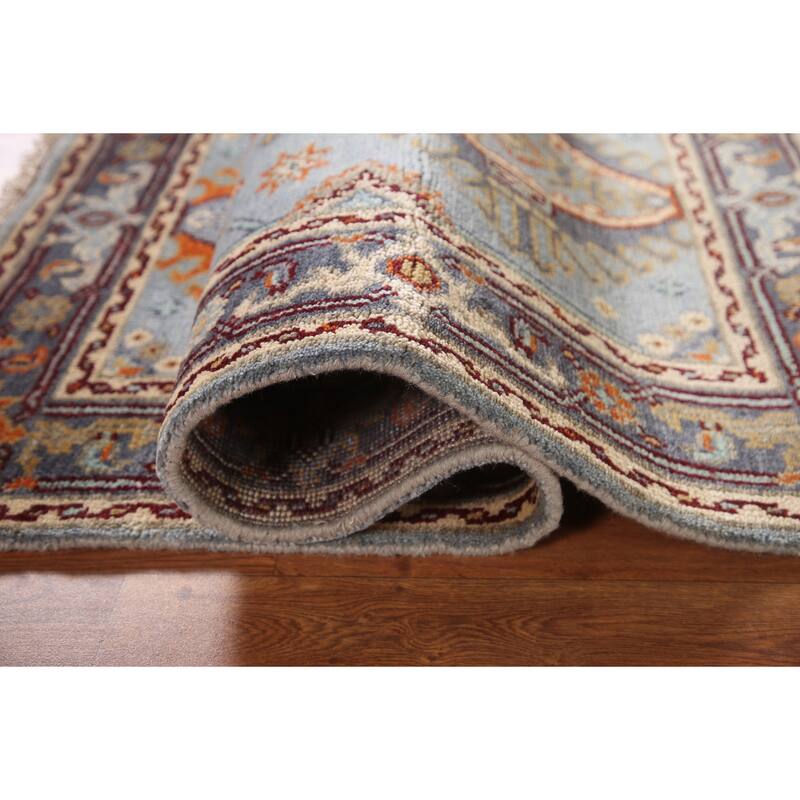 Light Blue Kazak Oriental Accent Rug Wool Carpet - 3'0"x 5'1"